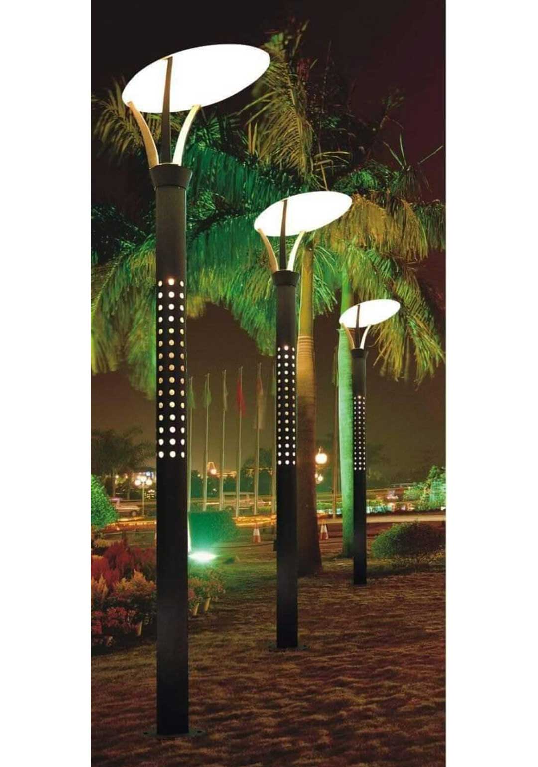 Warm white Garden LIght Pole in PCMC